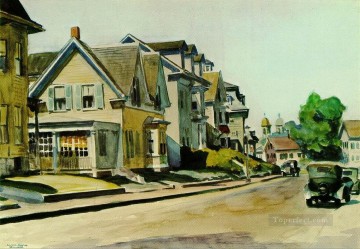 Edward Hopper Painting - sun on prospect street gloucester massachusetts 1934 Edward Hopper